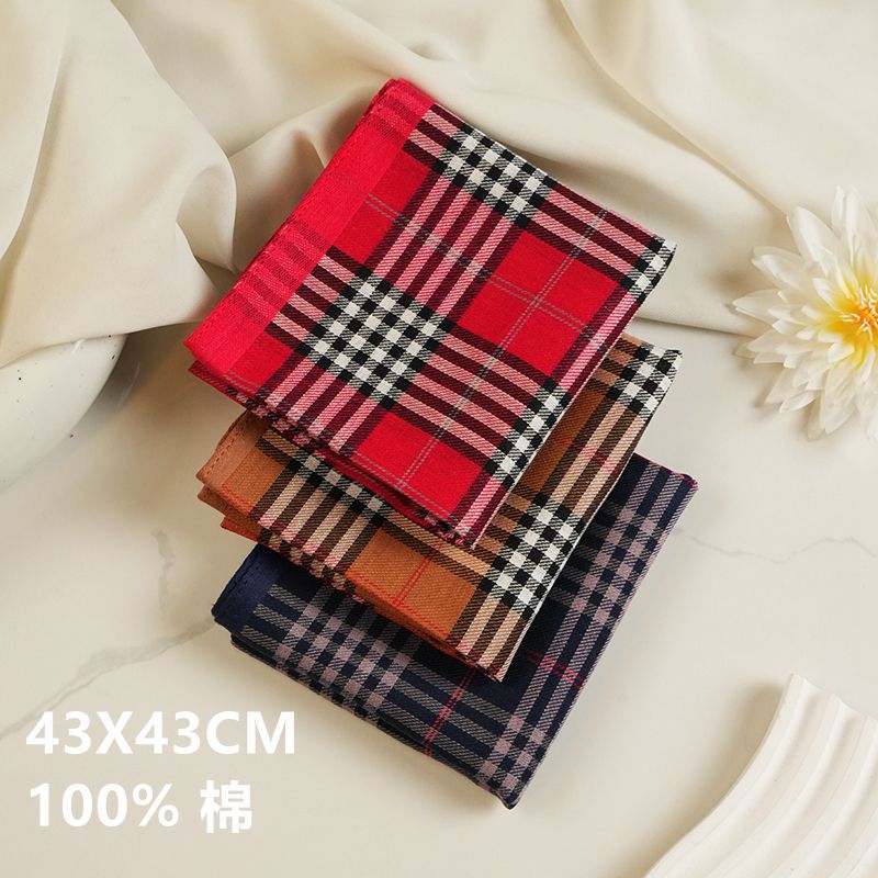 43Cm Cotton Sweat-Absorbent Handkerchief Universal 100% Cotton Handkerchief - Image 1