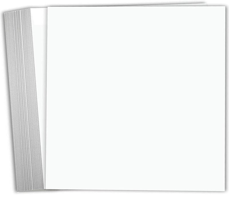 Hamilco White Cardstock Scrapbook Paper 12x12 65lb Card Stock 25 Pack