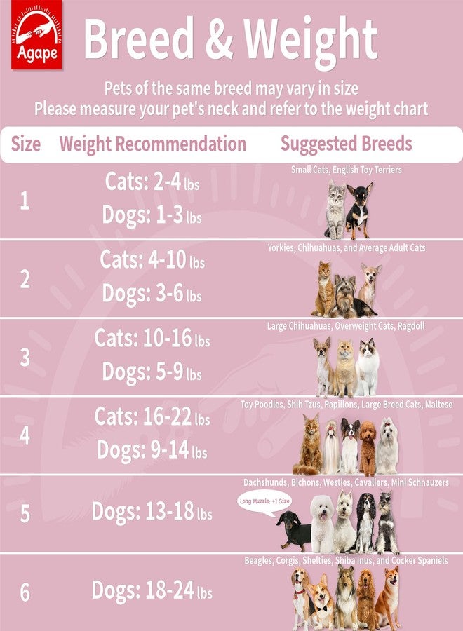 Agape Soft Dog Cone for Small Dogs & Cats (Pink (Small Dogs Cone), S (Neck:6"-9")) - Image 3