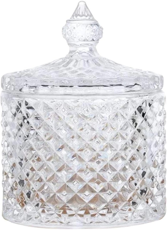 AKDC Fufu Crystal Candy Box Candy Dishes With Lids Crystal Weave Candy Box Crystal Glass Covered Sugar Bowl Cookie Jar  - Image 4