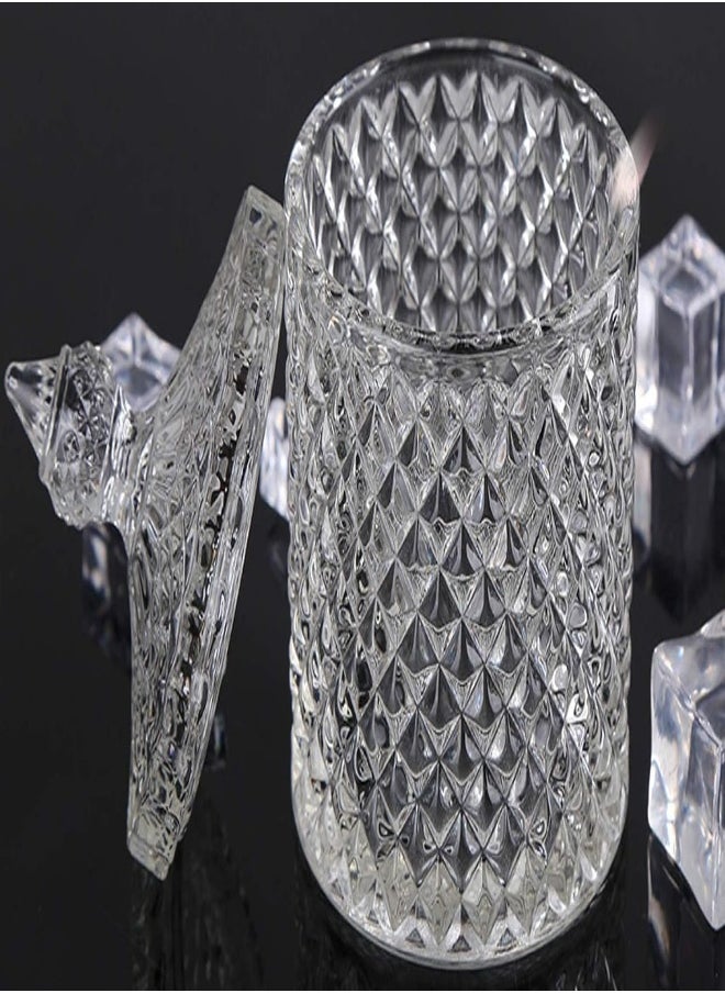 AKDC Fufu Crystal Candy Box Candy Dishes With Lids Crystal Weave Candy Box Crystal Glass Covered Sugar Bowl Cookie Jar  - Image 5