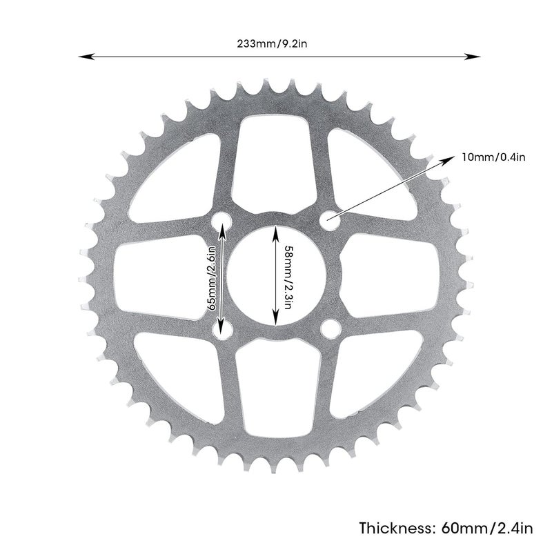 Motorcycle Chain Sprocket 45 Teeth 4 Holes, ATV Quad Pit Bike Sprocket, High Carbon Steel Replacement for, Heat Treated for SUV Off - Road Use - Image 3