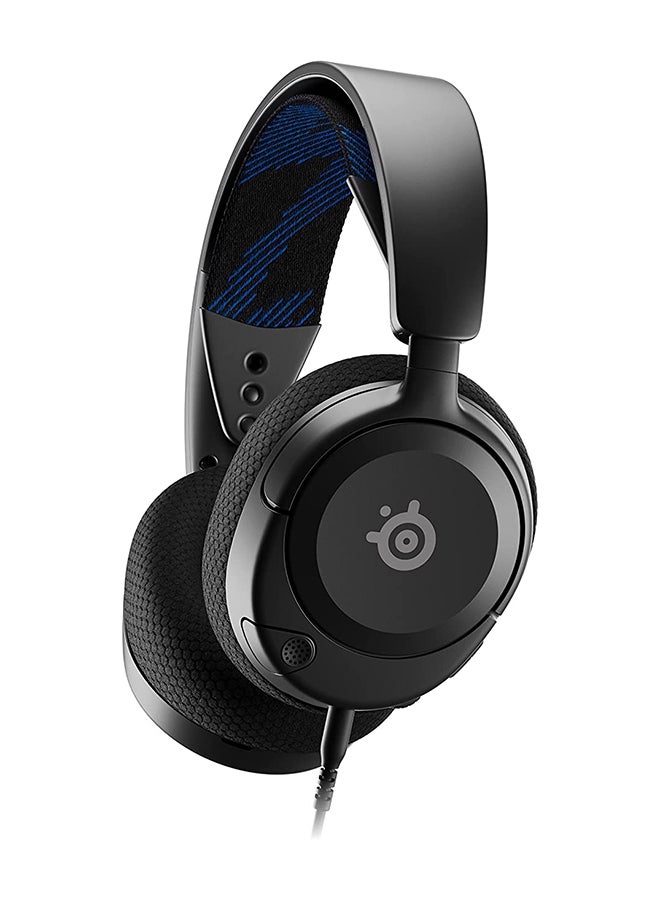 سماعة الألعاب SteelSeries Arctis Nova 1P متعددة الأنظمة، باللون الأسود، سلكية