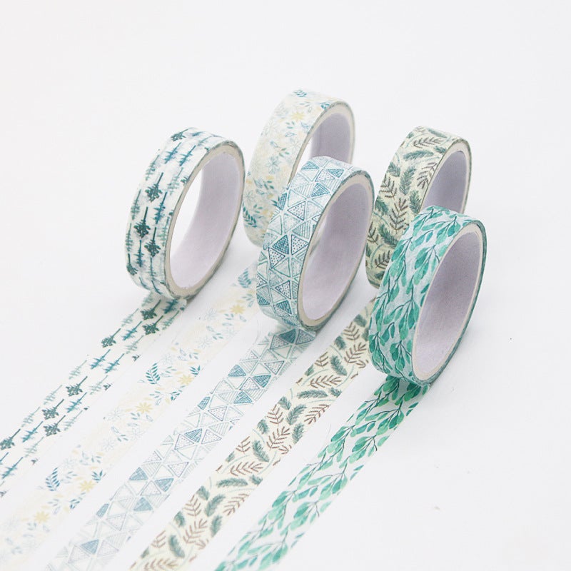 Retro Geometry Set Paper Tape 8 Hand Account Diary Diy Decorative Material Stickers Student Stickers Stationery - Image 1