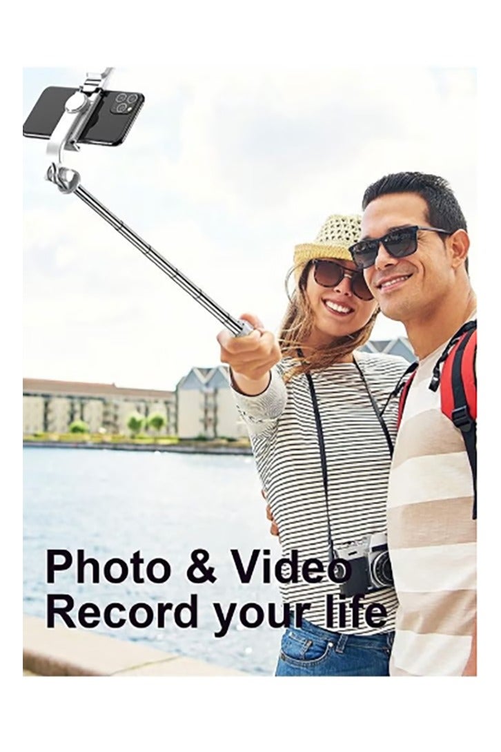 Selfie Stick with Light,Long Selfie Stick with Tripod Stand,Bluetooth Mobile Selfie Stick for Mobile Phone, Makeup,Selfie,Vlogging,Youtube,Live,Iphone (white) - Image 3