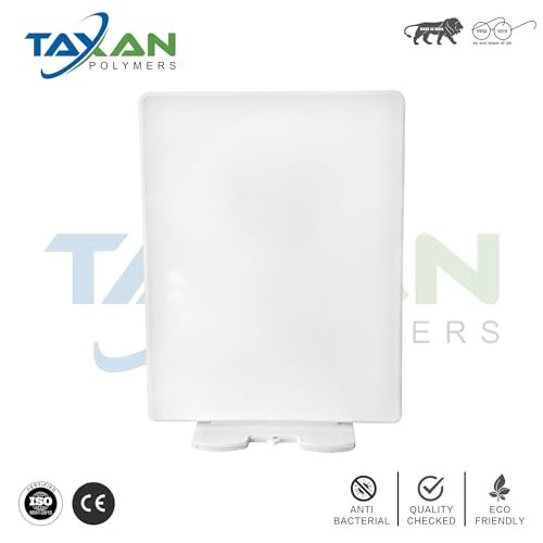 TAXAN POLYMERS TAXAN Plastic Toilet Seat Cover with Soft Closer Mechanism- Square Commode Seat Cover – with Sleek Design & Easy Installation with Installation Kit (46cm x 35cm, White) - Image 4