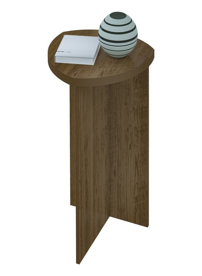 Pilati Sofa Side Table for living room.46x60x46cm N/Brown Color  - Image 2
