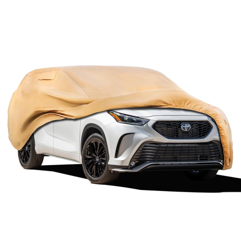 JURMON Heavy Duty Outdoor Car Cover Custom Fit for Toyota HighlanderWindproof All Weather Waterproof Sun Rain UV Dust Snow Protection Outdoor Car Covers