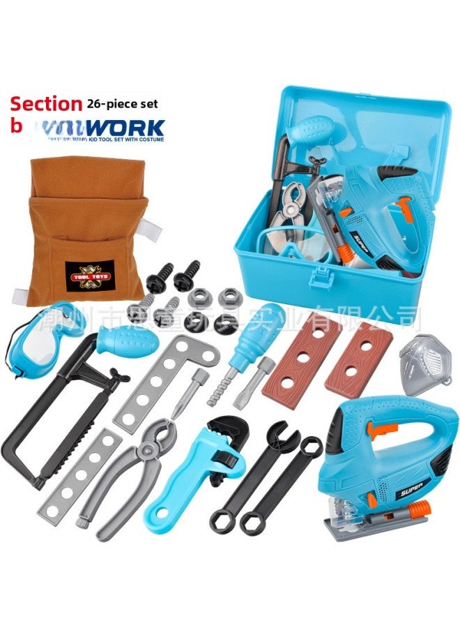 Simulation Maintenance Engineering Tool Storage Combination Backpack Electric Screwdriver Bag Set Toys-Color:STGJ08B Khaki Storage Bag 【configuration As Shown In Figure】】 - Image 1