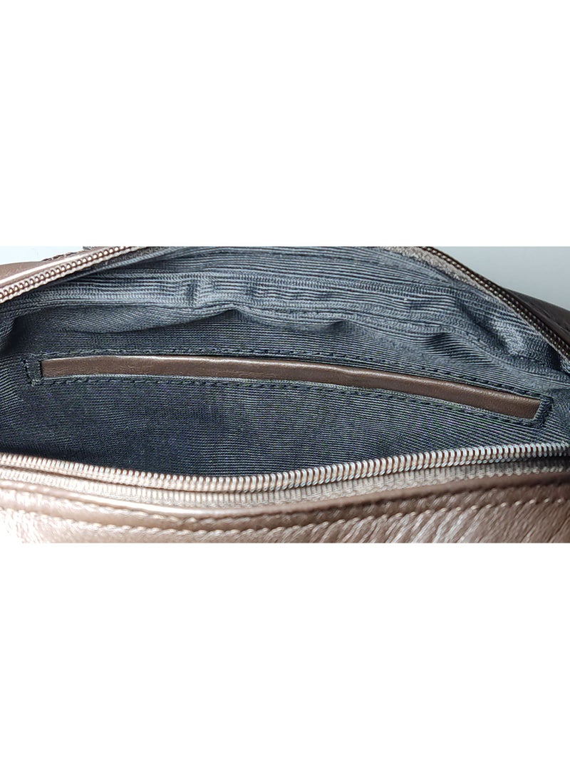 LEATHERIA Men’s Genuine Leather Crossbody Bag With Classy Design, Medium Size  - Image 5