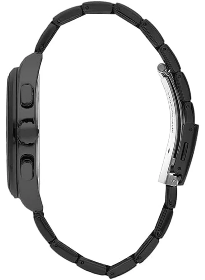 Lee Cooper Lee Cooper Men's Quartz Movement Watch, Multi Function Display and Metal Strap - LC07513.650, Black
