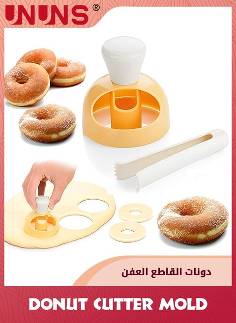 Donut Cutter Mold,Cookie Cutter Round for Baking Donut Mould Maker with Dipping Plier,Cake Mold Biscuit Cutter Non-Stick Mold Baking DIY Donut Tools