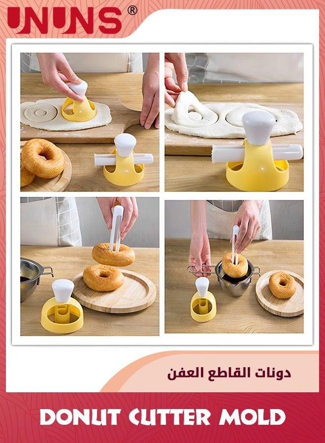 UNUNS Donut Cutter Mold,Cookie Cutter Round for Baking Donut Mould Maker with Dipping Plier,Cake Mold Biscuit Cutter Non-Stick Mold Baking DIY Donut Tools - Image 5