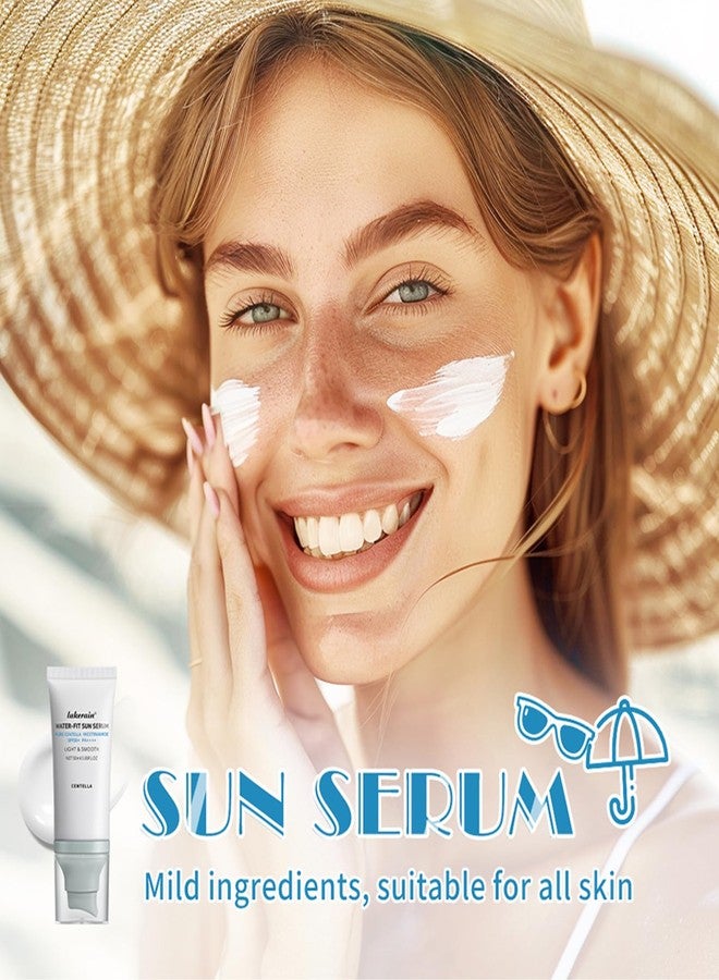 Loobexery 2 Pcs 𝐶𝑒𝑛𝑡𝑒𝑙𝑙á Sunscreen SPF50 PA++++, Hyalu Cica Water-Fit Sun Serum, Cen-tella Madagascar Face Sun Screen Long-Lasting Protection, Matte No White Cast for All Skin Type and UV Defense - Image 2