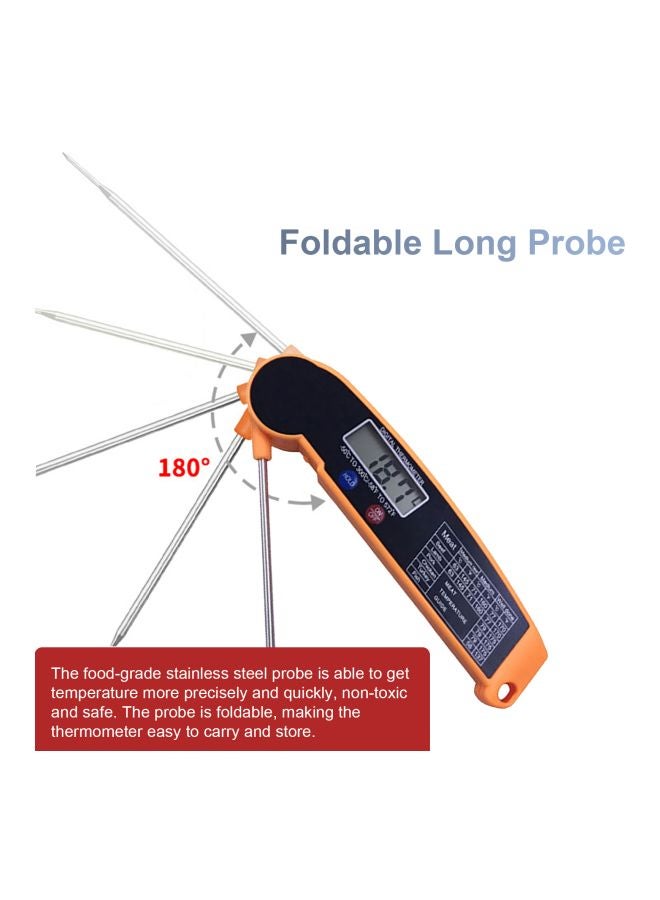 إسكدنيا ترمومتر طعام رقمي برتقالي/فضي 20x1.80x7.50سم - Image 2