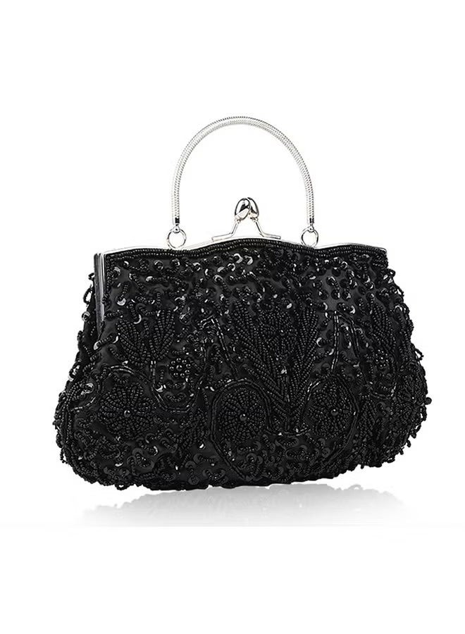 JOGAMS Trendy Black Evening Clutch Bag for Women Stylish Wedding Party and Cocktail Handbag - Image 2