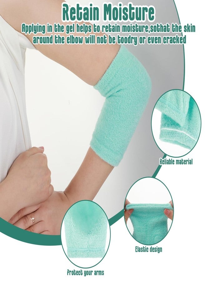 Classicseali 2 Pairs Dry Elbow Treatment, Elbow Protector Beauty Gel Moisturizing, Elbows Protectors for Elderly, for Moist Chapped Dry Skin Care, Cover Heel Socks, Elbows Sleeves,Black & Light Blue - Image 5