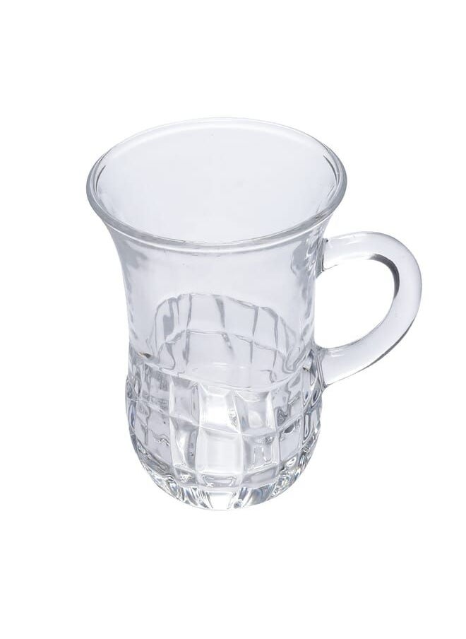 Alsaif Gallery Max Glass Tea Cups Set With Handle 6 Pieces  - Image 2