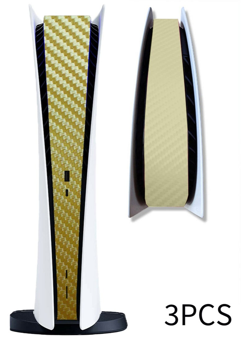 3PCS PS5 Console Middle Skin, Integral PS5 Digital Edition Host Middle Strip Sticker, Console Center Part Protection Strip Film, PS5 Middle Sticker Accessories Durable Scratch Resistant - Image 1