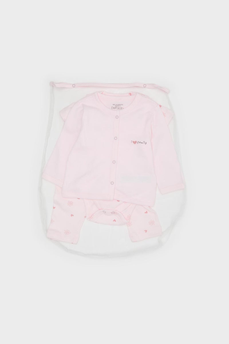 ديفاكتو طقم بناتي قصة عادية - 4 قطع - Image 1