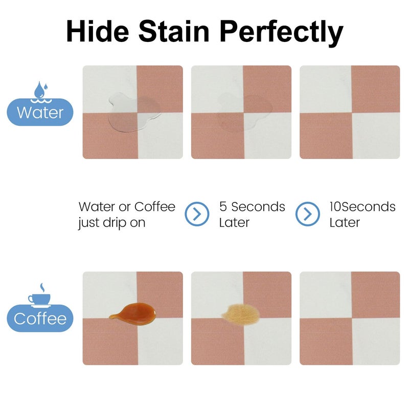 Clinuse Coffee Mats, 24"x16" Checkered Dish Drying Mat for Kitchen Counter, Quick Dry Mat, Diatomite Absorbent Aesthetic Large Drying Mats for Coffee Bar - Beige - Image 5