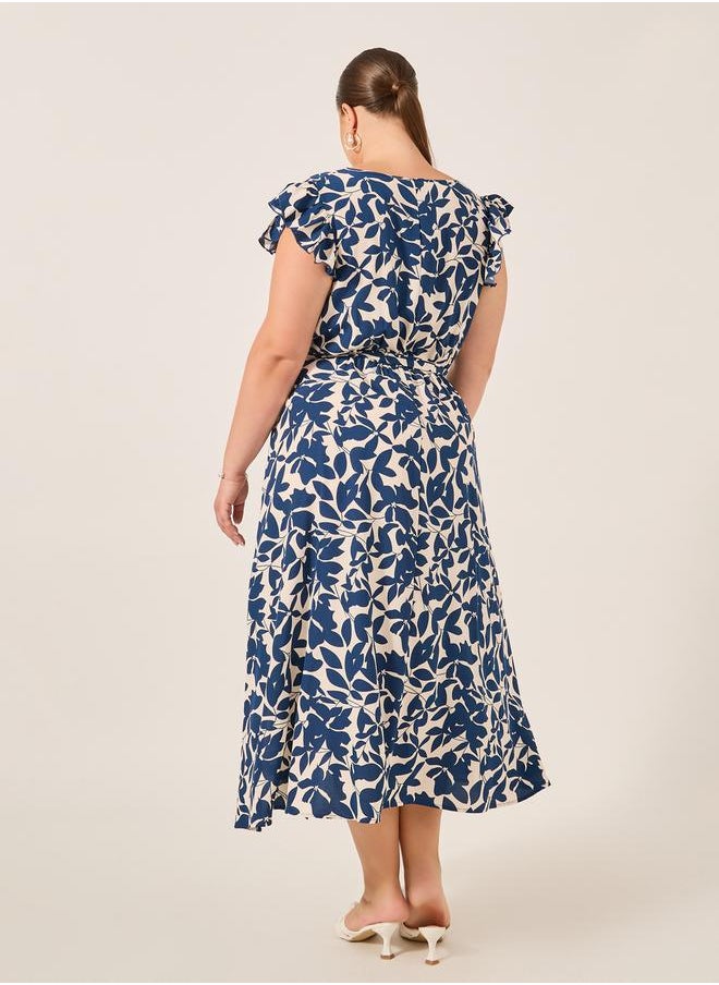 Styli Floral Belted Dress  - Image 5