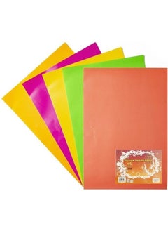 Lino Craft Paper Adhesive Highlighter 5 Colors 5 Pieces (23X33 Cm.) 