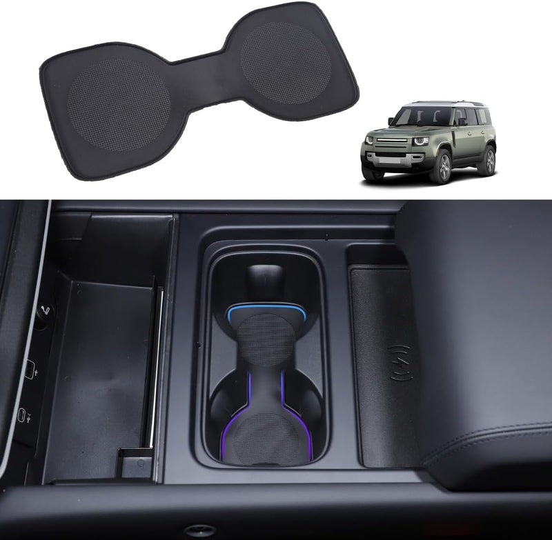 JONKOKO TPE Black Car Center Console Cup Coaster - Image 1