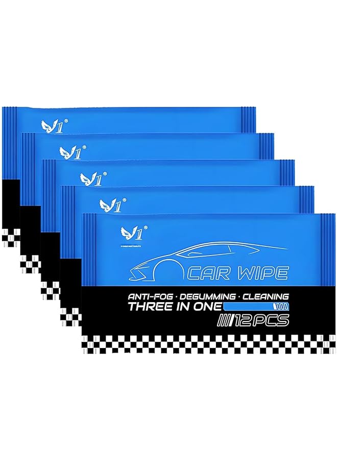KASTWAVE 60Pcs Anti-Fog And Rainproof Wipes, Car Windshield Defogging Wipes For Glass & Rearview Mirror, Waterproof & Fog Prevention For Improved Visibility - Image 1