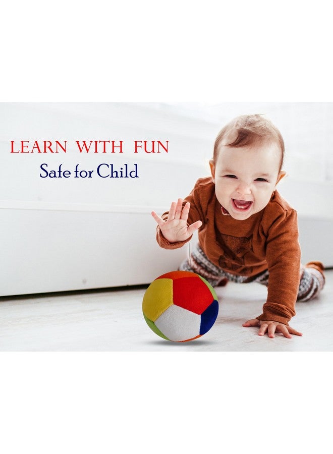 VGRASSP Baby Rattle Ball Soft Plush Stuffed Toy for Boys and Girls with Rattle Sound - Colorful Textured, Lightweight and Safe for Toddlers - Color As Per Stock - Pack of 2 - Image 5