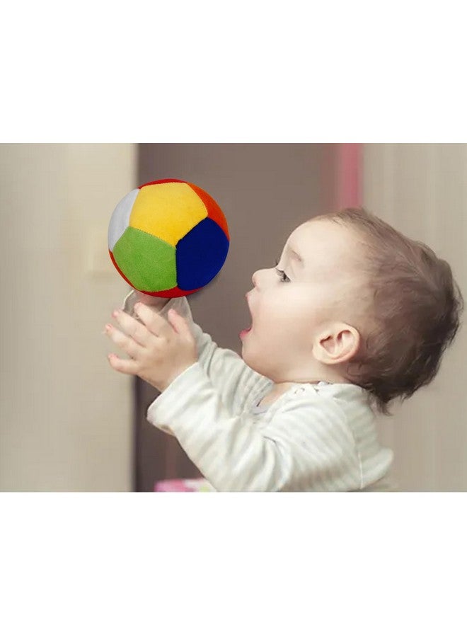 VGRASSP Baby Rattle Ball Soft Plush Stuffed Toy for Boys and Girls with Rattle Sound - Colorful Textured, Lightweight and Safe for Toddlers - Color As Per Stock - Pack of 2 - Image 2