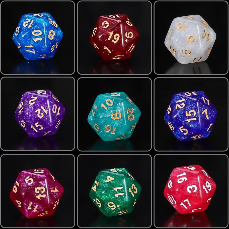 QMAY DND Dice Set 10x7 (70 Pieces) Polyhedral Dice for Dungeons and Dragons D&D RPG MTG Role Playing Games with 1 Drawstring Bag - Image 3