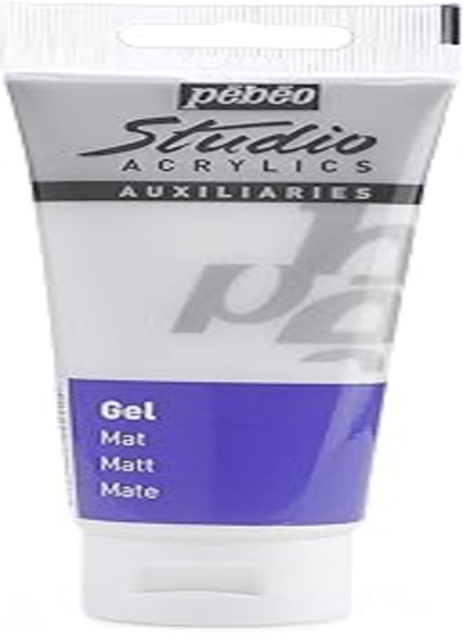 Pebeo PEBEO 100 ml Studio Acrylics Mediums Matt Gel, Transparent, 524210 