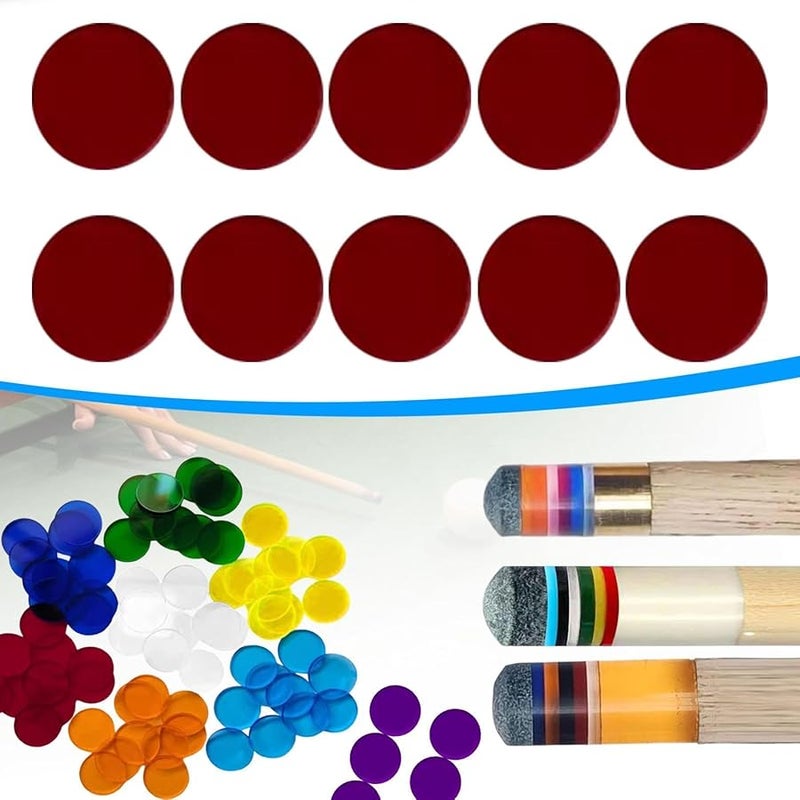 وسادات كلاريت أكريليك فيرول 10 قطع إكسسوارات بلياردو لاستبدال طرف عصا البلياردو - Image 3