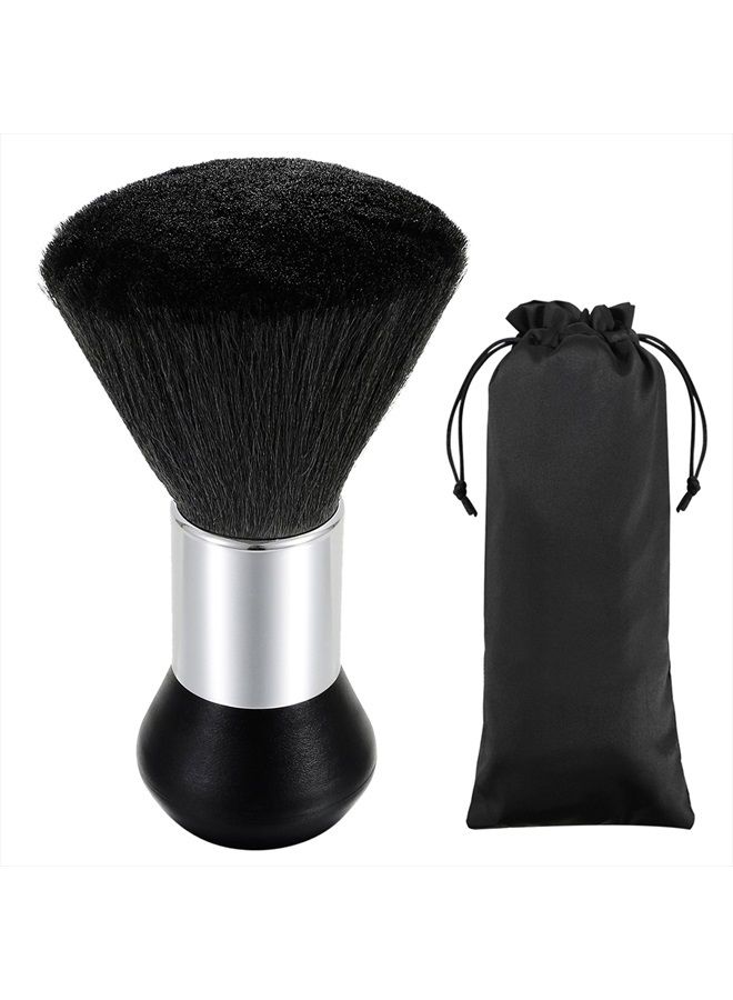 Vtrem Barber Brush Neck Duster Black Powder Duster Brush Neck Duster Brush for Hair Cutting Brush Barber Neck Brush Salon Cleaning Brush Barber Supplies Accessories - Image 1