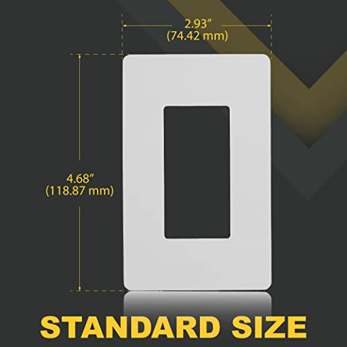 Faith White 1-Gang Screwless Wall Plate (1-pack) | Light Switch Plate or Wall Plate for Electrical Outlet | 1-Gang Wall Plate for Decorator Switches and Receptacles | Heat-Resistant Thermoplastic - Image 3