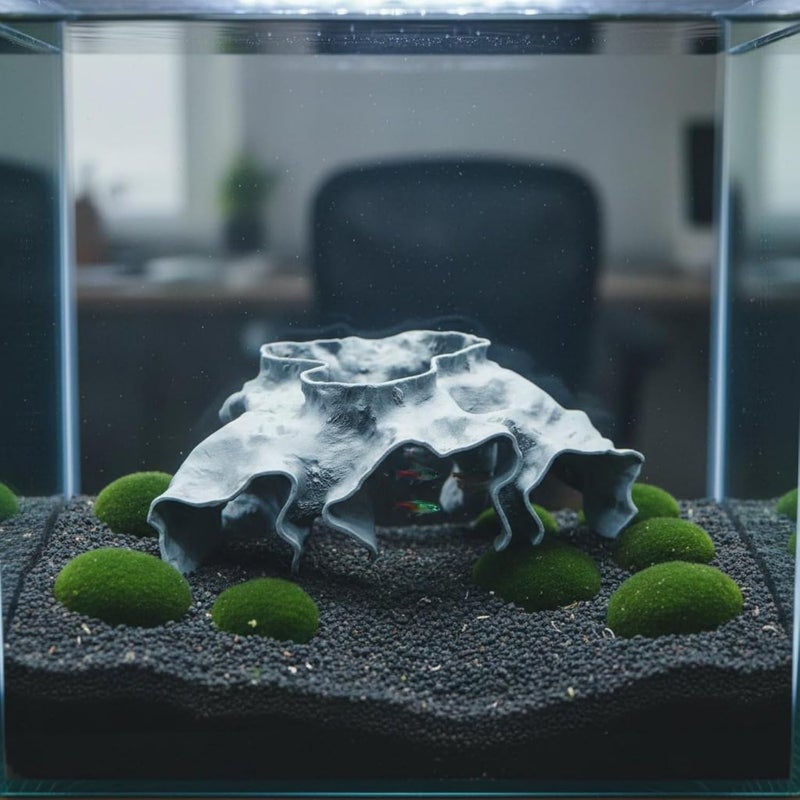 Gralara Aquarium Cave Multiple Openings Betta Hideaway Look Pet Decor Fishes Tank Ornament, Sand Yellow, M Medium 19cm X 12.5cm X 6.5cm - Image 2