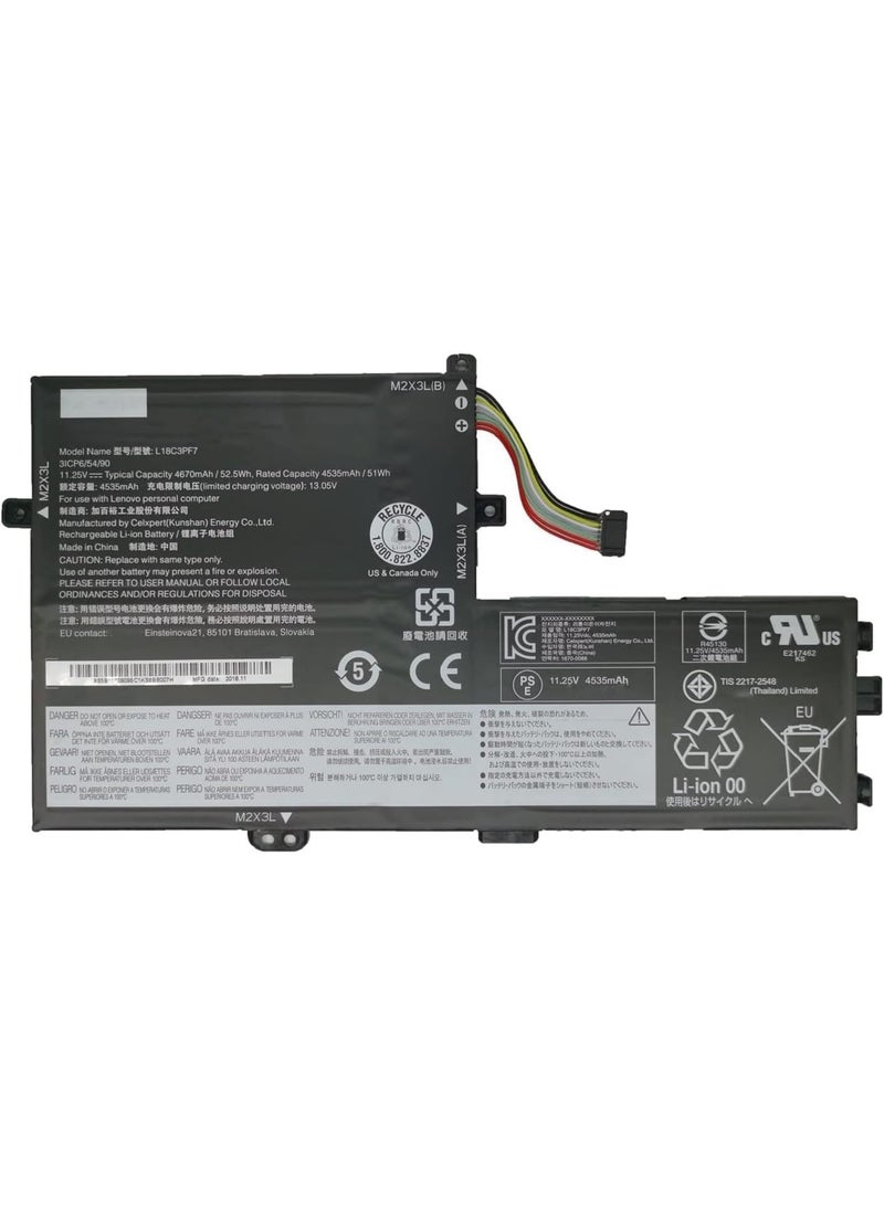 Terabyte بطارية محمولة متوافقة 11.25V 52.5Wh 4670mAh L18C3PF7 L18M3PF7 L18L3PF3 L18C3PF6 لأجهزة ideapad S340-14IML/14API/14IIL/14IWL C340-15IWL/15IIL - Image 1