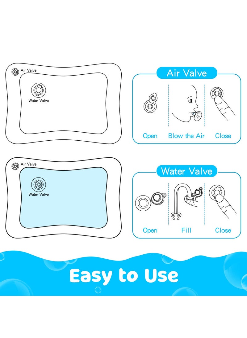 VIUAUAX Infant Water Play Mat, Baby and Infants Tummy Play Water Mat,Inflatable Tummy Time Water Play Mat,Safe And Harmless Inflatable Activity Center Spray Water Pad, Infants and Toddlers 3 to 12 Months Promote Development Toys Baby Gifts - Image 5