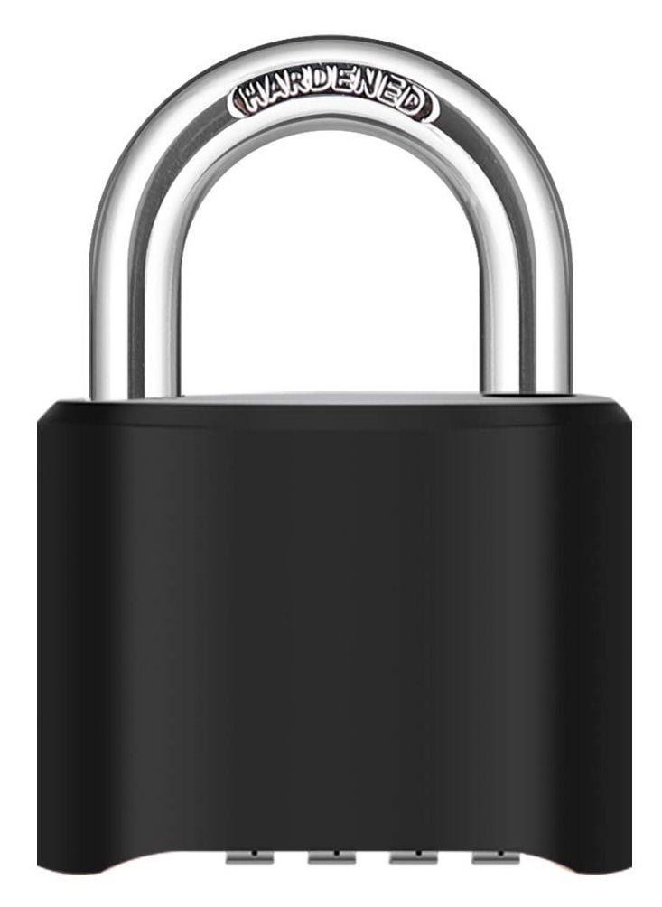 Y&D 4 Digit Heavy Duty Combination Lock Outdoor Waterproof Padlock 1.3 Inch Shackle for Gate, Fence,Toolbox, Case, Hasp Storage, Gym Locker, Sports School Locker (Black)  - Image 1