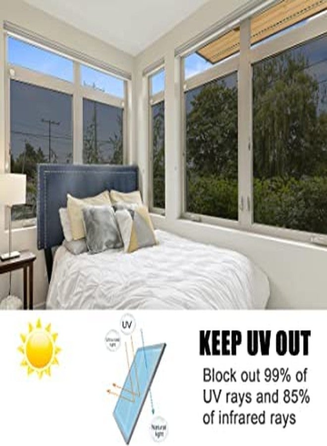 COSMOS STAR™ Black 35% Window Film Vinyl widnow Film for Home Static Cling Sun Blocking Anti UV Reflective Window Tint for Home and Office (20 x 80 INCH, 35% Black Film) - Image 4