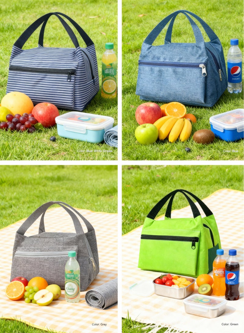 DB Innov. Lunch Bag, Insulated Lunch Bag for Kids Adult Women Men, Reusable Size S 22.5*16.5*17CM Capacity Lunch Tote Bags, Leakproof Food Lunch Containers, Thermal Cooler Bag for Work Travel Outdoor School Picnic, 4 colors. - Image 3