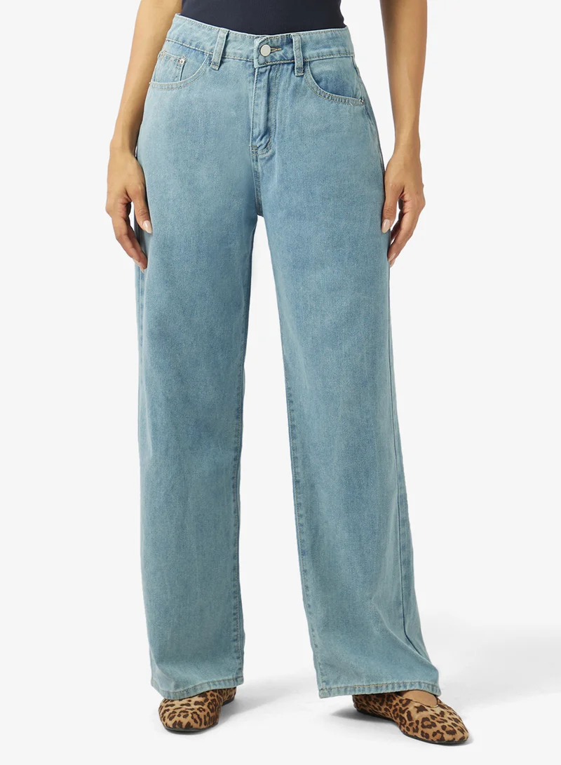 Ginger High Rise Straight Fit Jeans