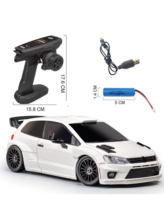 Landa Technology LD2801 Four-wheel Drive Full Scale Polo Model 1/28 Drift RC Remote Control Car Electric Toy-Color:White (3.7v)-Scale:1:28 - Image 1