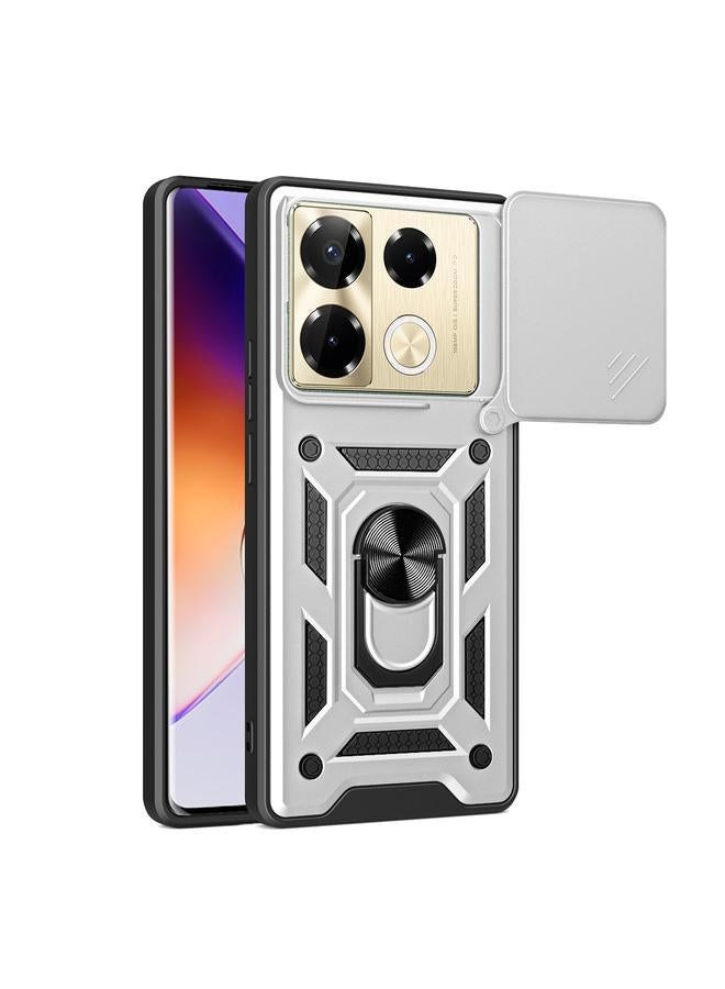 اس-توب جراب لهاتف Infinix Note 40 Pro/40 Pro+ 5G بتصميم غطاء كاميرا منزلق مصنوع من مادة TPU+PC - Image 1