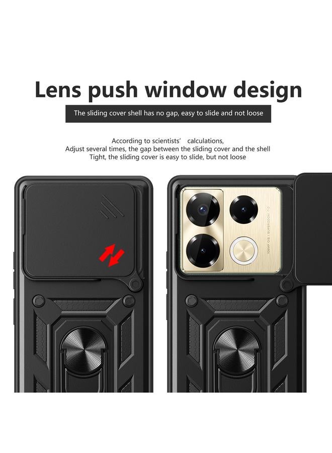 اس-توب جراب لهاتف Infinix Note 40 Pro/40 Pro+ 5G بتصميم غطاء كاميرا منزلق مصنوع من مادة TPU+PC - Image 4