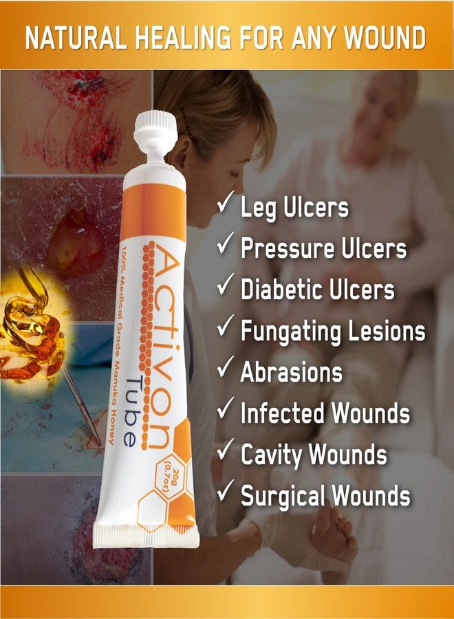 Activon Medical Grade 100% Manuka Honey Gel Tube Natural Healing of Wounds 3 Pack - Image 3