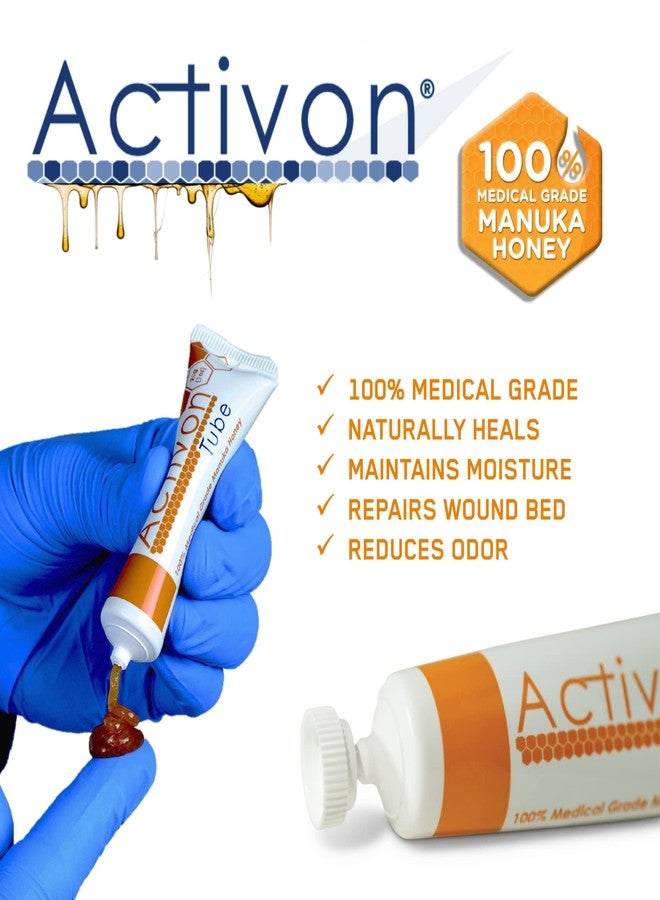 Activon Medical Grade 100% Manuka Honey Gel Tube Natural Healing of Wounds 3 Pack - Image 2