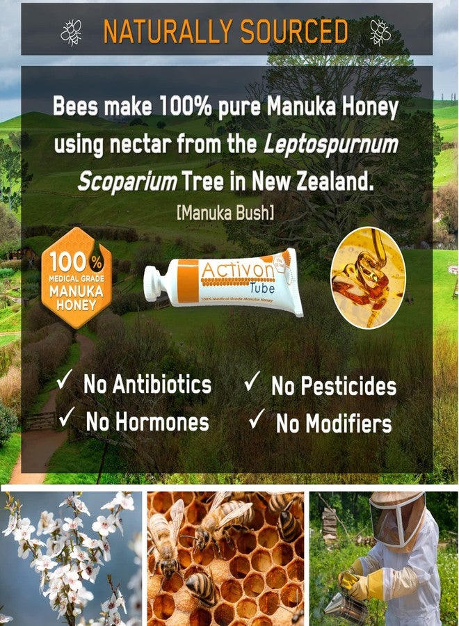 Activon Medical Grade 100% Manuka Honey Gel Tube Natural Healing of Wounds 3 Pack - Image 5