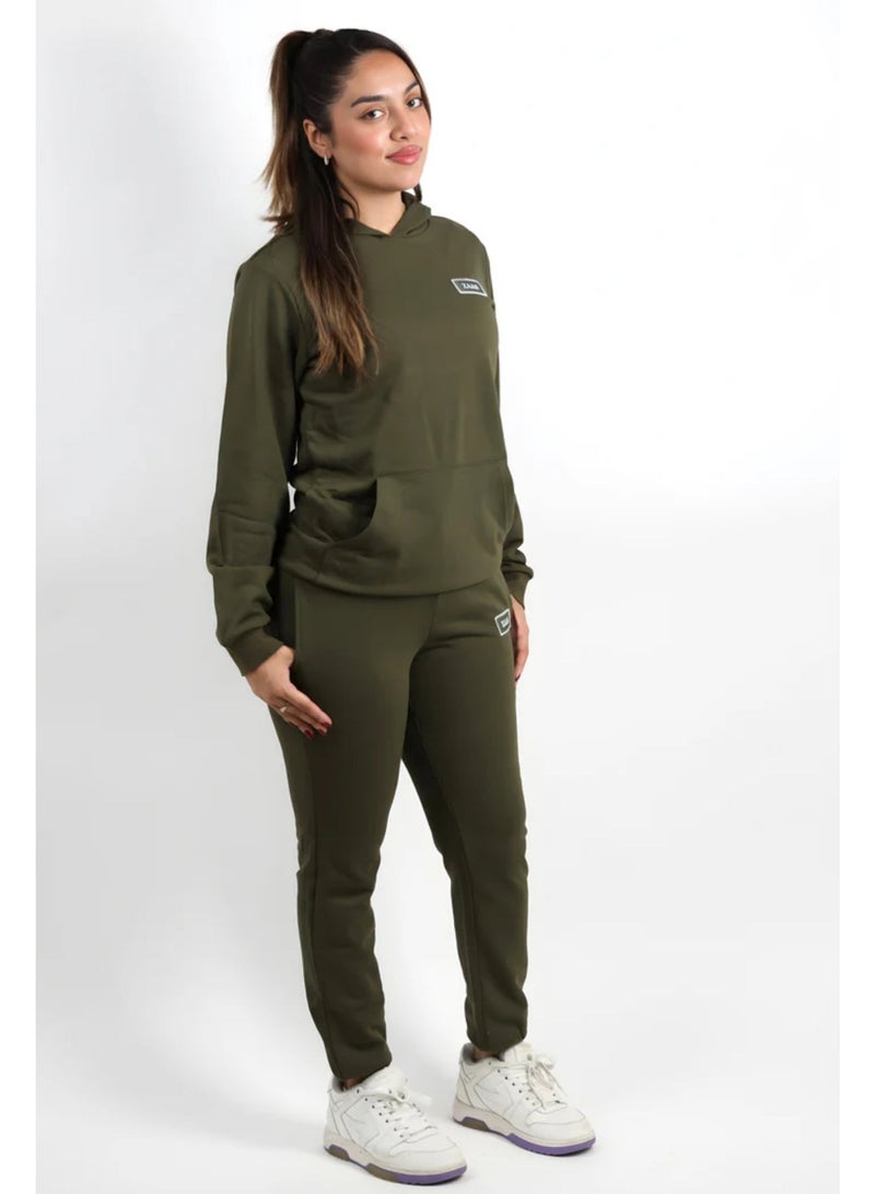 ZAAS Be The Change Relaxed Fit Hoodie - Olive Green - Image 2